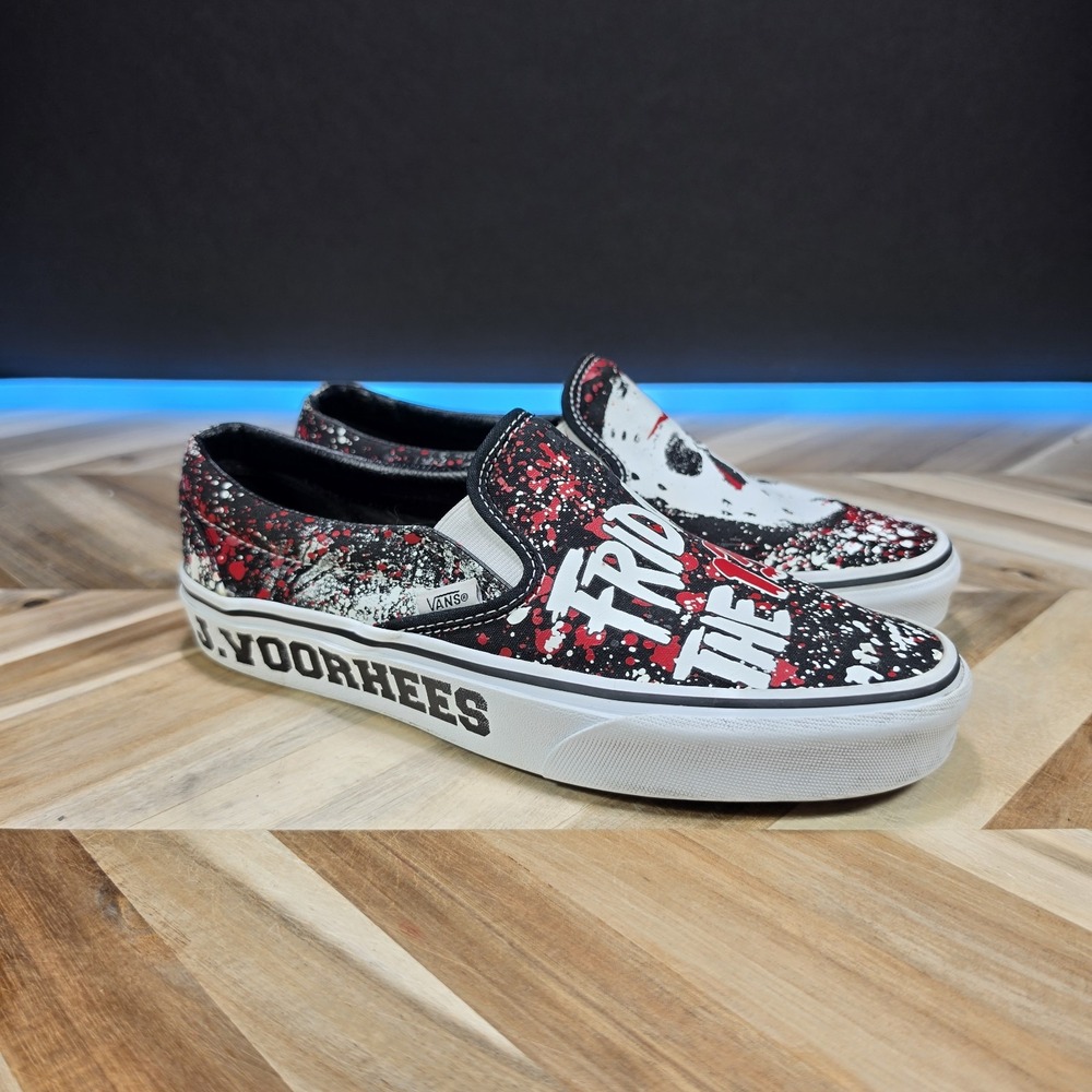 VANS Classic Slip-On Friday the 13th Jason Voorhees Men's 7.5 / Women's 9 Shoes